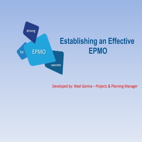 Establishing an effective EPMO