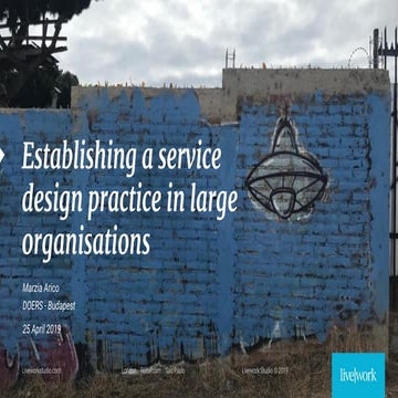 Establishing a service design practice in large organisations 