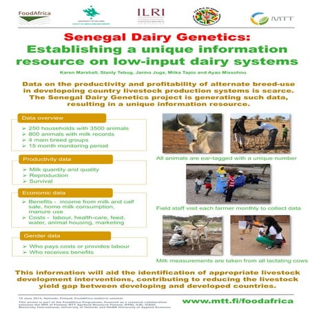 Senegal dairy genetics: Establishing a unique information resource on low-inp...