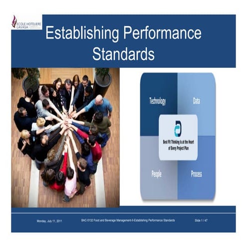 Which Statement Reflects A Clear Performance Standard Establishing performance standards | PPT