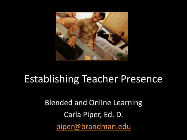 Establishing teacher presence