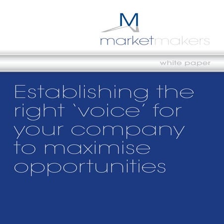 Establishing the Right Voice
