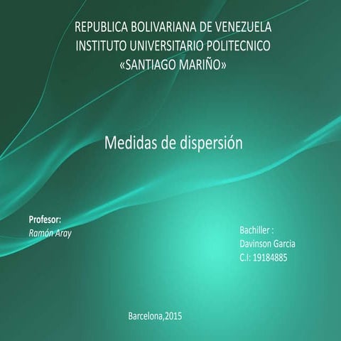 Medidas de dispersion