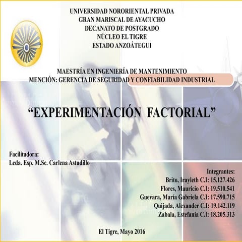 Estadistica grupo 5 Experimentacion Factorial