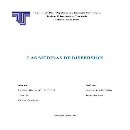 Medidas de Dispersion
