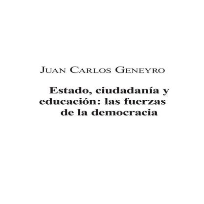 Estado, ciudadanía y educación