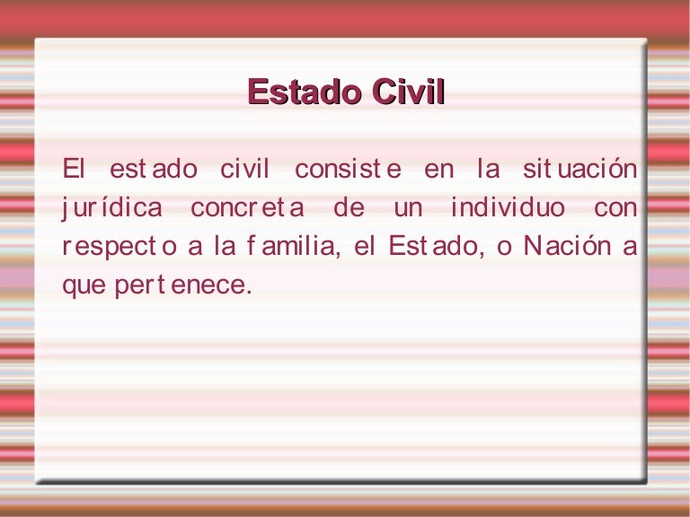 Estado Civil Estado Civil