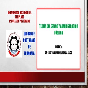 CONCEPTOS DE ESTADO CRISIS Y REFORMAS EN EL PERU