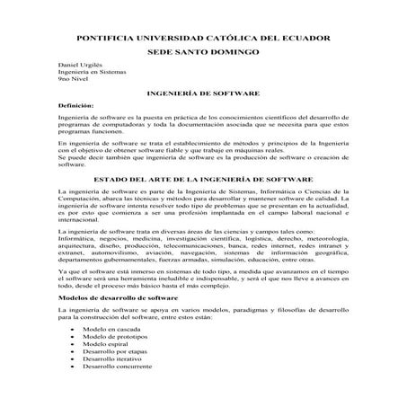 Estado del arte de la ingeniería de software