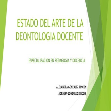 Estado del arte deontologia docente