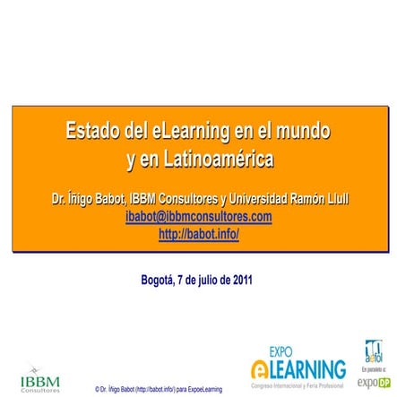 Estado del e-learning en el mundo y en Latinoamérica
