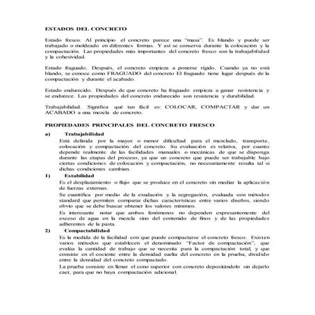 Estados del concreto