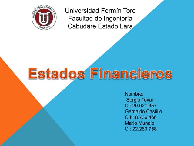 Estados financieros