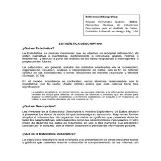 Estadística discriptiva (tarea)