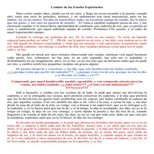 Estafas Espirituales