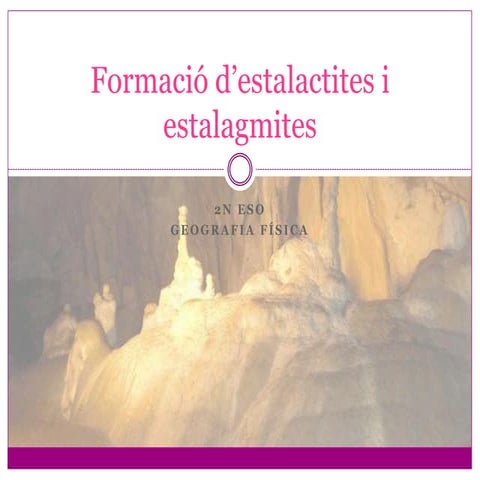 Estalactites i estalagmites  