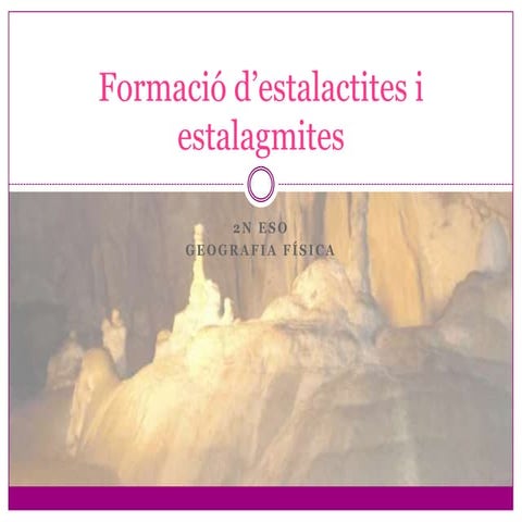 Estalactites i estalagmites  