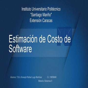 Estimación de costo de software