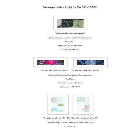 Estampa 2011 obras y precios