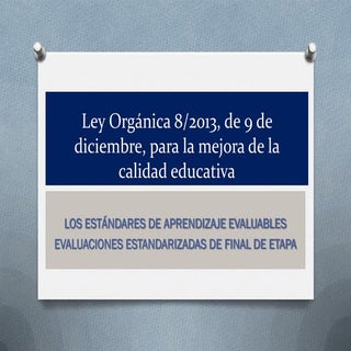 Estandares aprendizaje evaluables