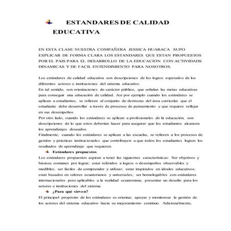 Estandares de calidad educativa 2