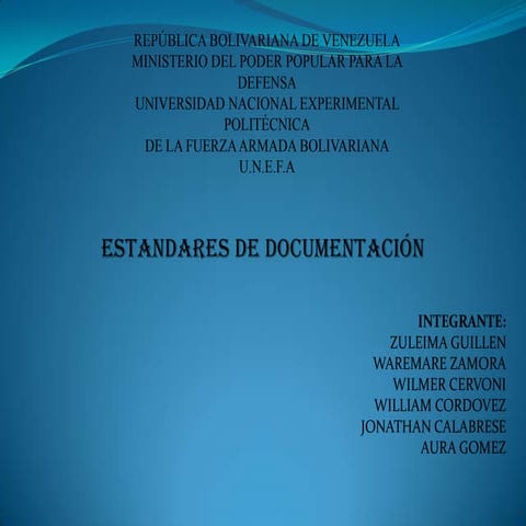 Estandares de documentacion
