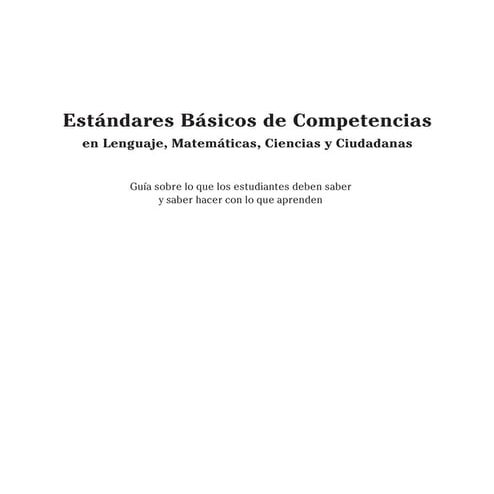 Estandares y explicacion