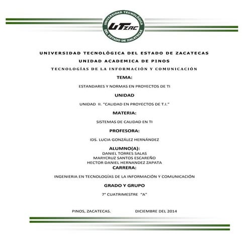 Estandares y normas iso