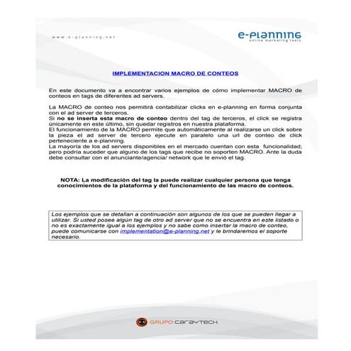 Estandarizacion de macros