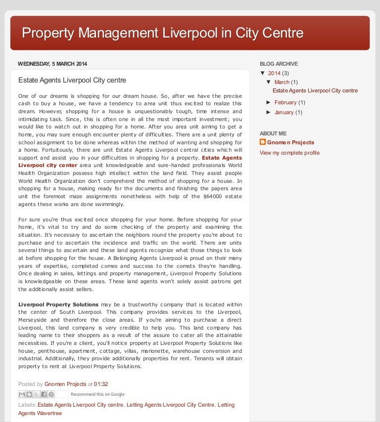 Estate agents liverpool city centre