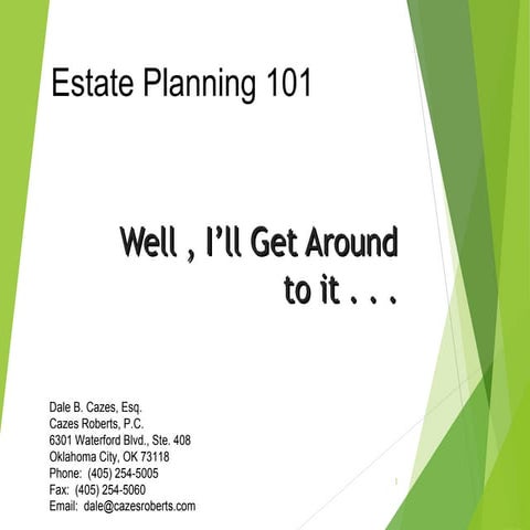 Estate planning 101 presentation