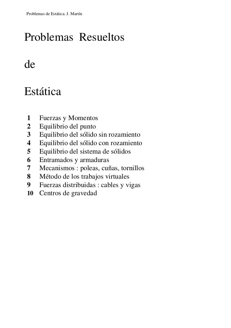 Estatica Ejerciciosresueltos 25 De Febrero