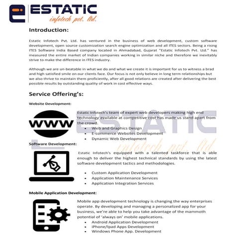 Estatic company profile