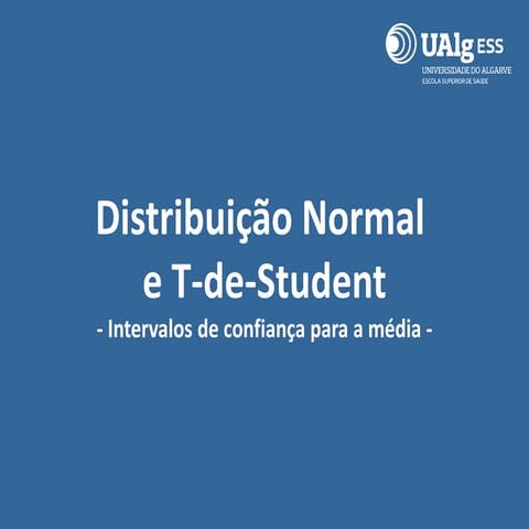 Estatistica- Distribuição Normal e T-Student | PDF