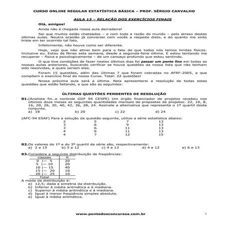 Estatistica regular 13