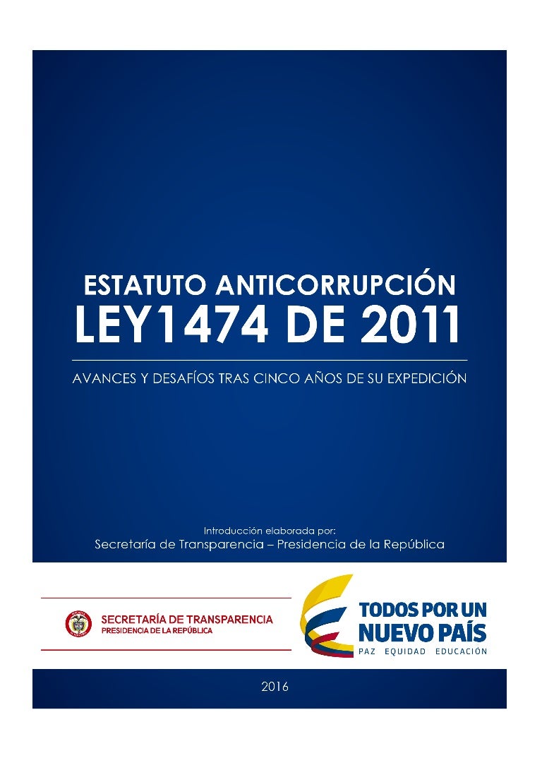 Estatuto Anticorrupcion Ley 1474 2011