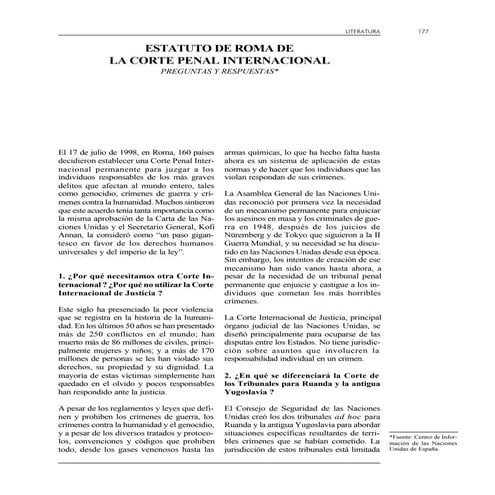 Estatuto de Roma. | PDF