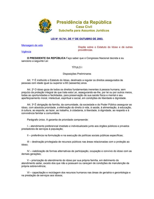 Estatuto do idoso