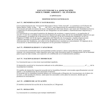 Estatutos bbs airsoft el puerto