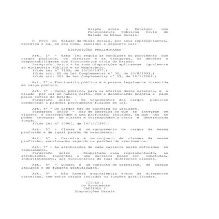  Dispõe   sobre   o   Estatuto    dos                               Funcionár...