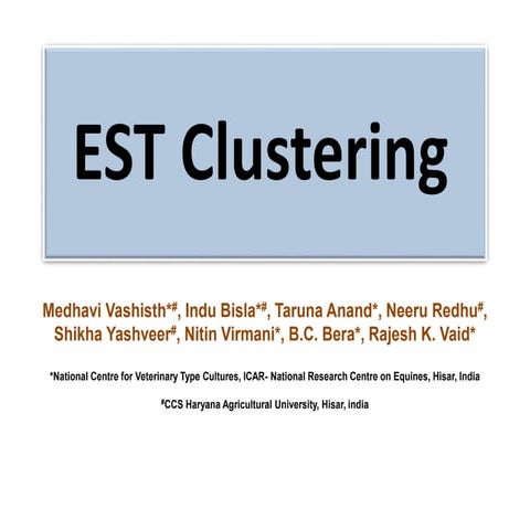 EST Clustering.ppt