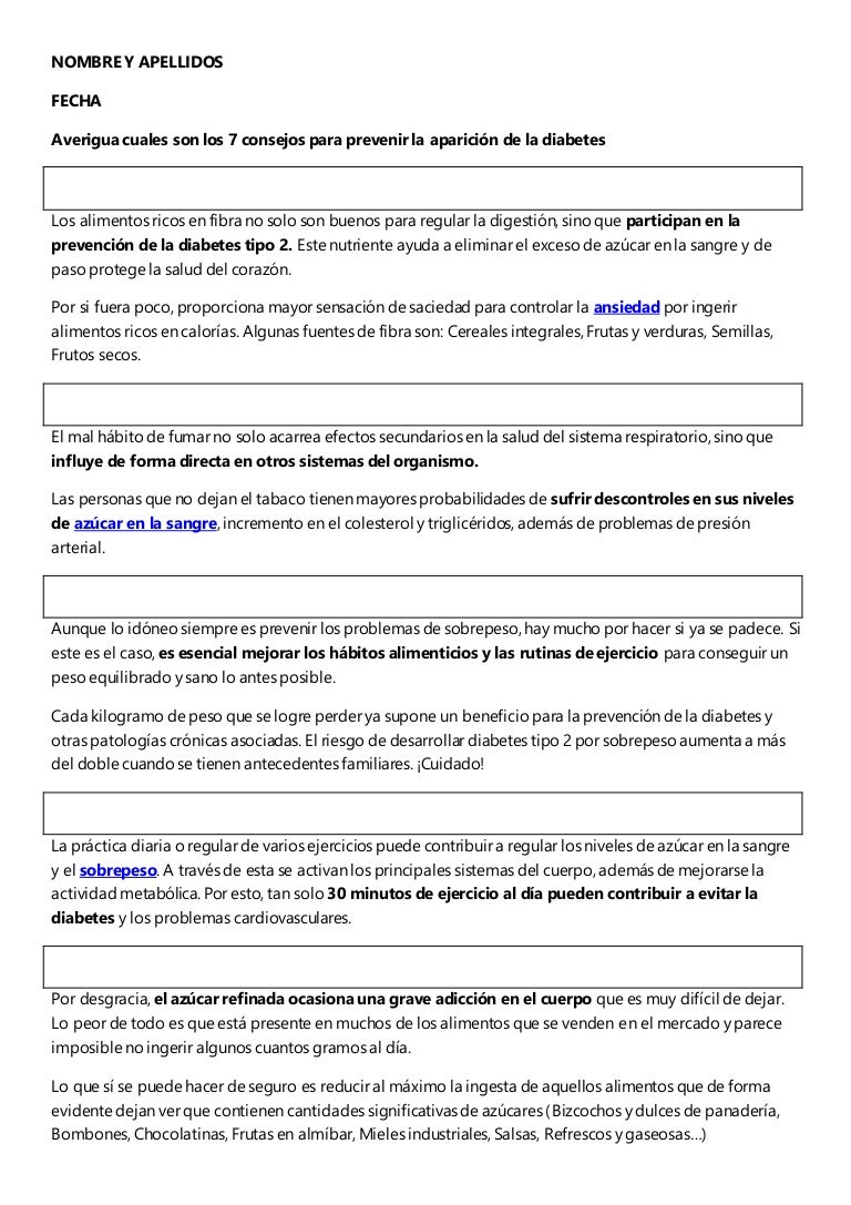 prevenir diabetes alimentos contiene