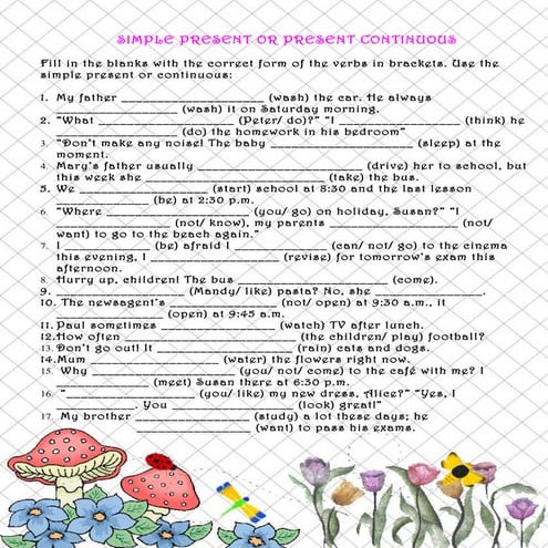 Simple present vs present continuous