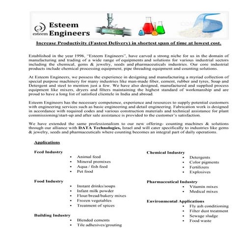 Esteem Engineers Chemical Mixers
