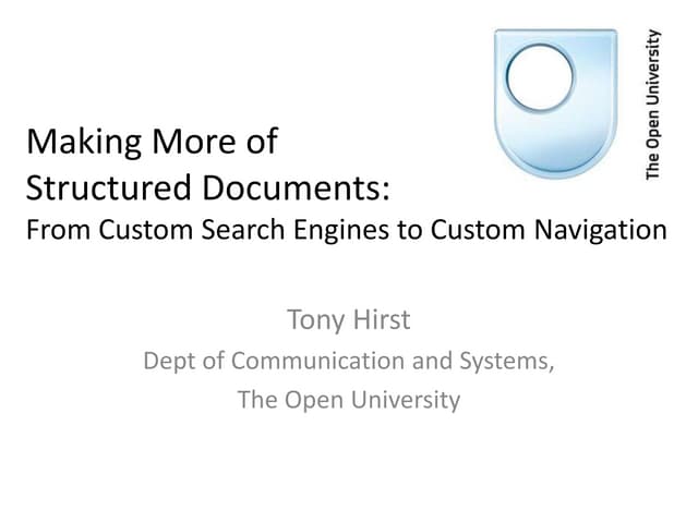 Exploiting Structured Course Materials