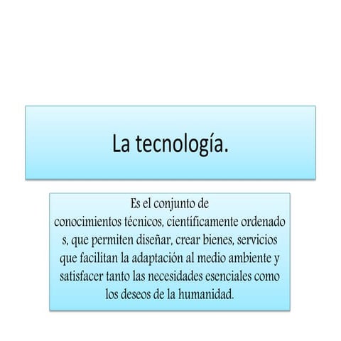 la tecnologia.