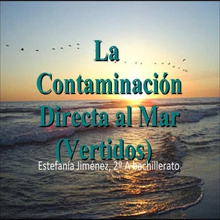 La contaminación del mar. Estefania...