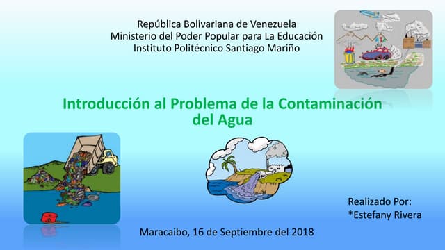 Tabla De Causas De La Contaminacion Del Agua