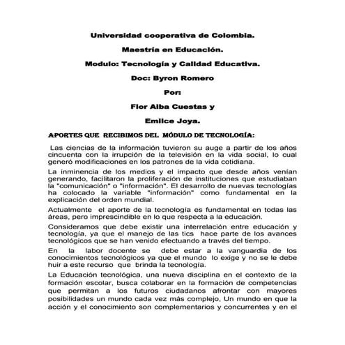 Este modulo nos ha dado