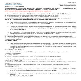 Ejercicios con solución ESTEQUIOMET...